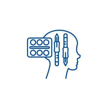 Design thinking line icon concept. Design thinking flat vector symbol, sign Stock Illustration