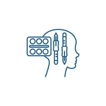 Design thinking line icon concept. Design thinking flat vector symbol, sign Stock Illustration