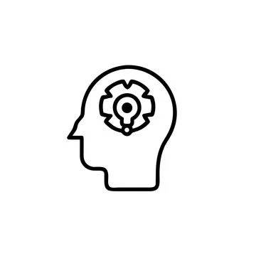 Design thinking line  icon Stock Illustration