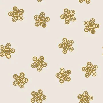 Design thinking ux ui glyph seamless pattern Stock Illustration