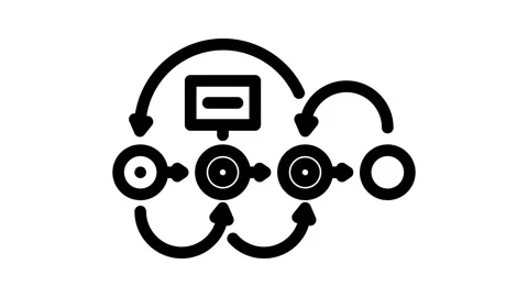 Design thinking ux ui line icon animation Stock Footage 326757007