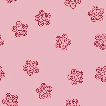 Design thinking ux ui line seamless pattern Stock Illustration