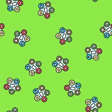 Design thinking ux ui vector seamless pattern 스톡 일러스트