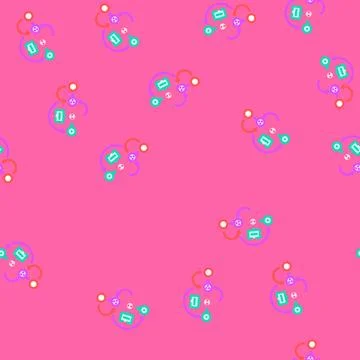 Design thinking ux ui vector seamless pattern Stock Illustration