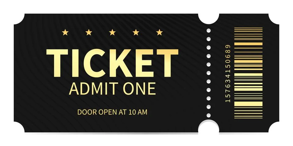 Design Ticket admit one template for invitation, event, etc. Stock Illustration