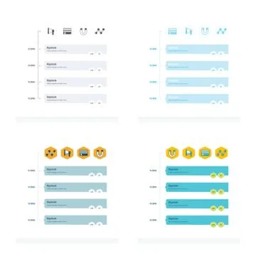 Design timeline template set Illustrazione stock