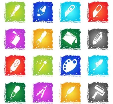 Design tools icons Stock Illustration