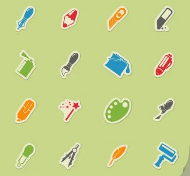 Design tools icons Stock Illustration