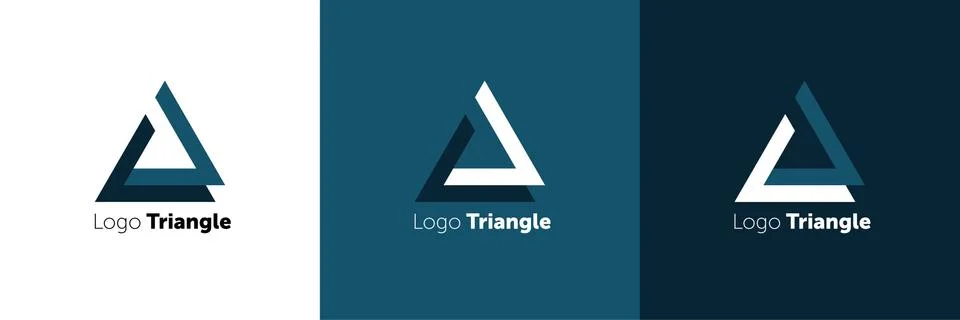 Design triangle logo element. Infinite cross ribbon vector design icon templa Stock Illustration