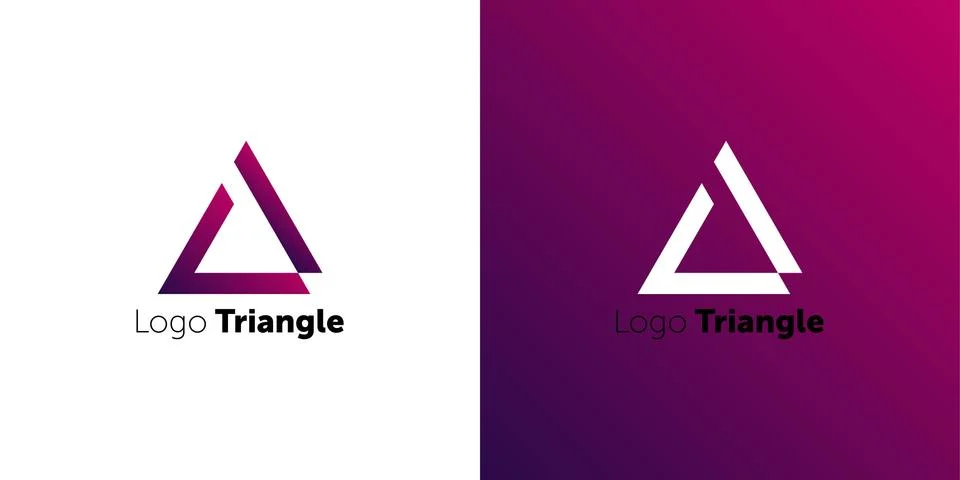 Design triangle logo element. Infinite cross ribbon vector design icon templa Stock Illustration