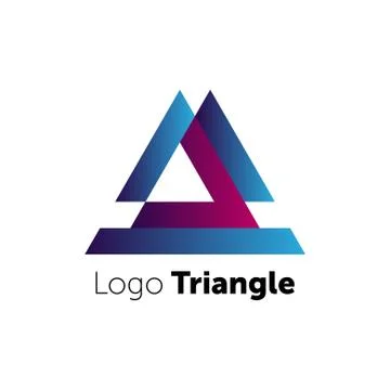 Design triangle logo element. Infinite cross ribbon vector design icon templa Stock Illustration