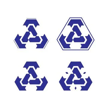 Design triangle logo Stock Illustration