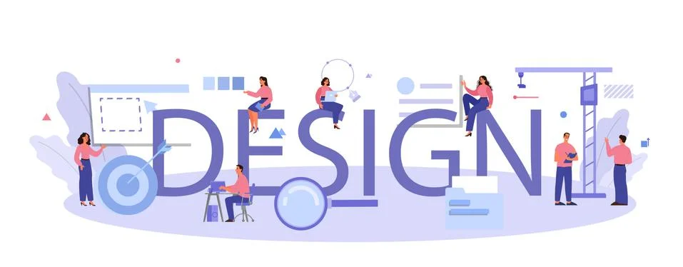 Design typographic header concept. Graphic, web, printing design. Stockillustratie
