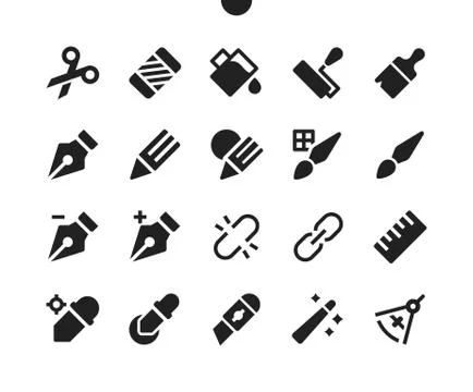 Design v2 UI Pixel Perfect Well-crafted Vector Solid Icons Stock Illustration