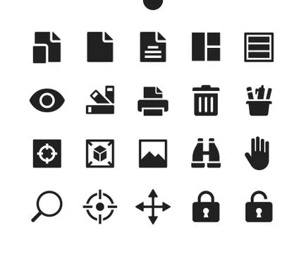 Design v4 UI Pixel Perfect Well-crafted Vector Solid Icons Illustrazione stock