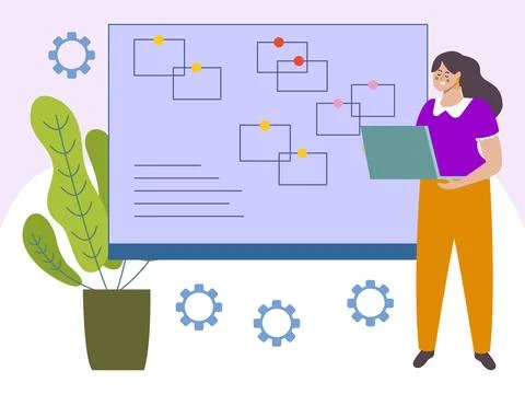 Design Validation Concept Illustration Style Stock Illustration