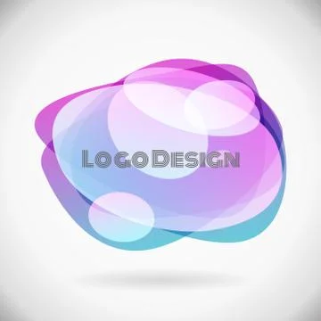 Design Vector bubble Logo. Futuristic fluid background Stock Illustration