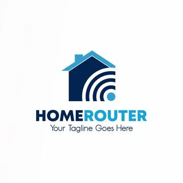 Design, Vector, Concept, Graphic with house shape and signal (Home Router) Stock Illustration