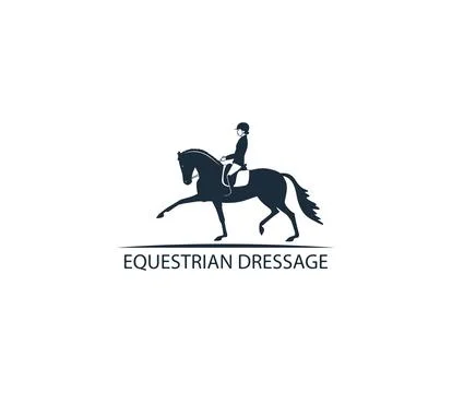 Design Vector with equestrian athlete and horse Stock Illustration