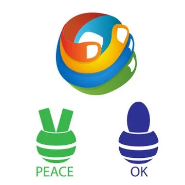 Design vector hand logo element Stock Illustration