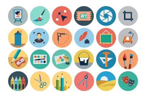 Design Vector Icons Collection Stock Illustration