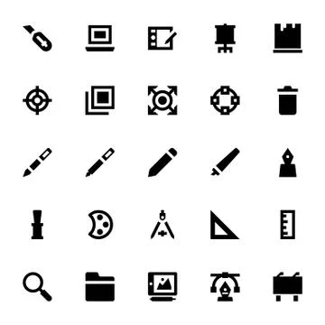 Design Vector Icons Set Stock Illustration