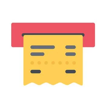 Design vector image icons atm-receipt Illustrazione stock
