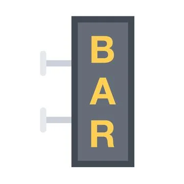 Design vector image icons bar club signboard Stock Illustration