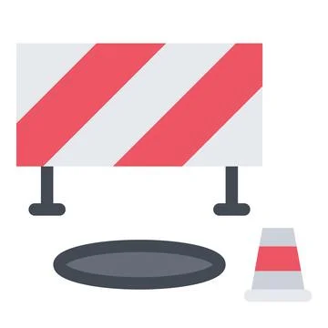 Design vector image icons barrier cone Stock Illustration