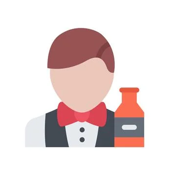 Design vector image icons bartender Stock Illustration