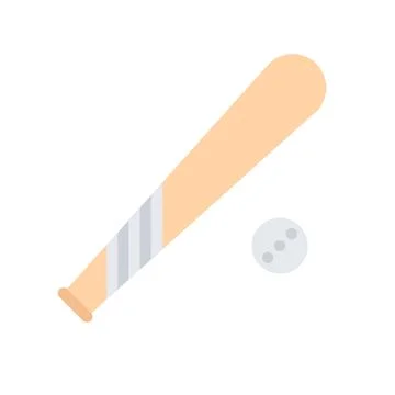 Design vector image icons baseball bat 库存插图