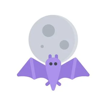 Design vector image icons bat moon Stock Illustration