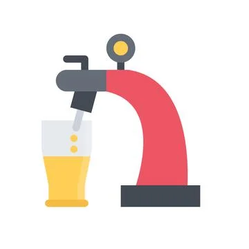 Design vector image icons beer tap Stock Illustration