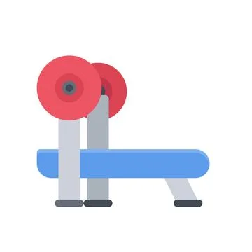 Design vector image icons bench press Stock Illustration