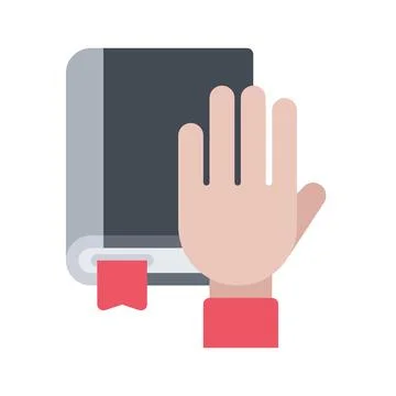 Design vector image icons bible hand Stock Illustration