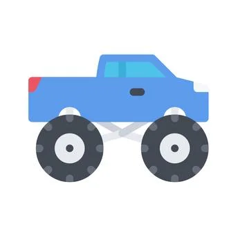 Design vector image icons big foot car Stock Illustration