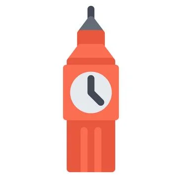 Design vector image icons big ben Stock Illustration