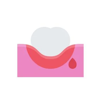 Design vector image icons bleeding gums Stock Illustration