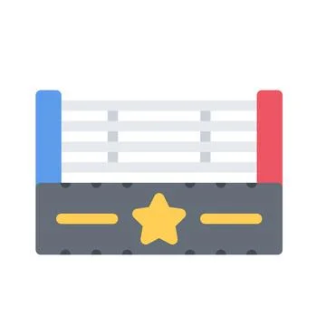 Design vector image icons boxing ring Stock Illustration