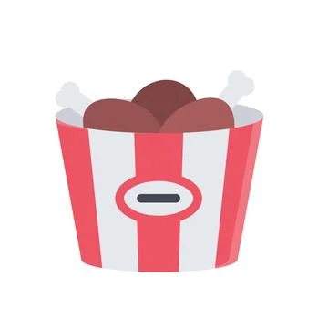 Design vector image icons breaded-chicken Stock Illustration