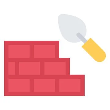 Design vector image icons brick wall Stock Illustration