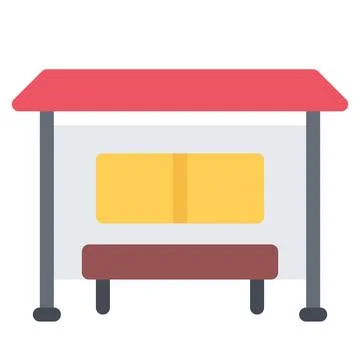 Design vector image icons bus stop Stock Illustration