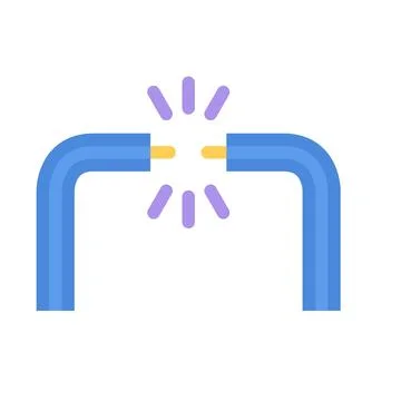 Design vector image icons cable break Stock Illustration