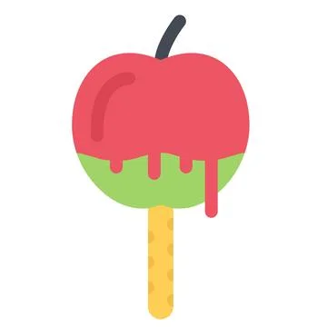 Design vector image icons candy apple Illustrazione stock