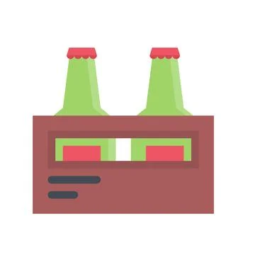 Design vector image icons case of beer Stock Illustration