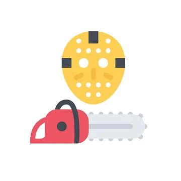 Design vector image icons chainsaw mask Stock Illustration