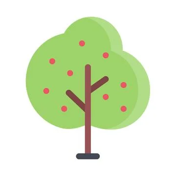 Design vector image icons cherry tree Illustrazione stock