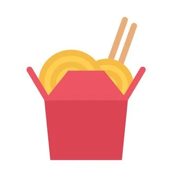 Design vector image icons chinese noodles Stock Illustration