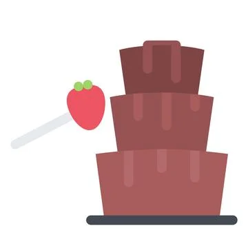 Design vector image icons chocolate fountain Stock Illustration