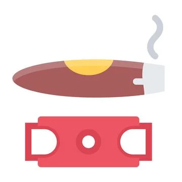 Design vector image icons cigar Stock Illustration